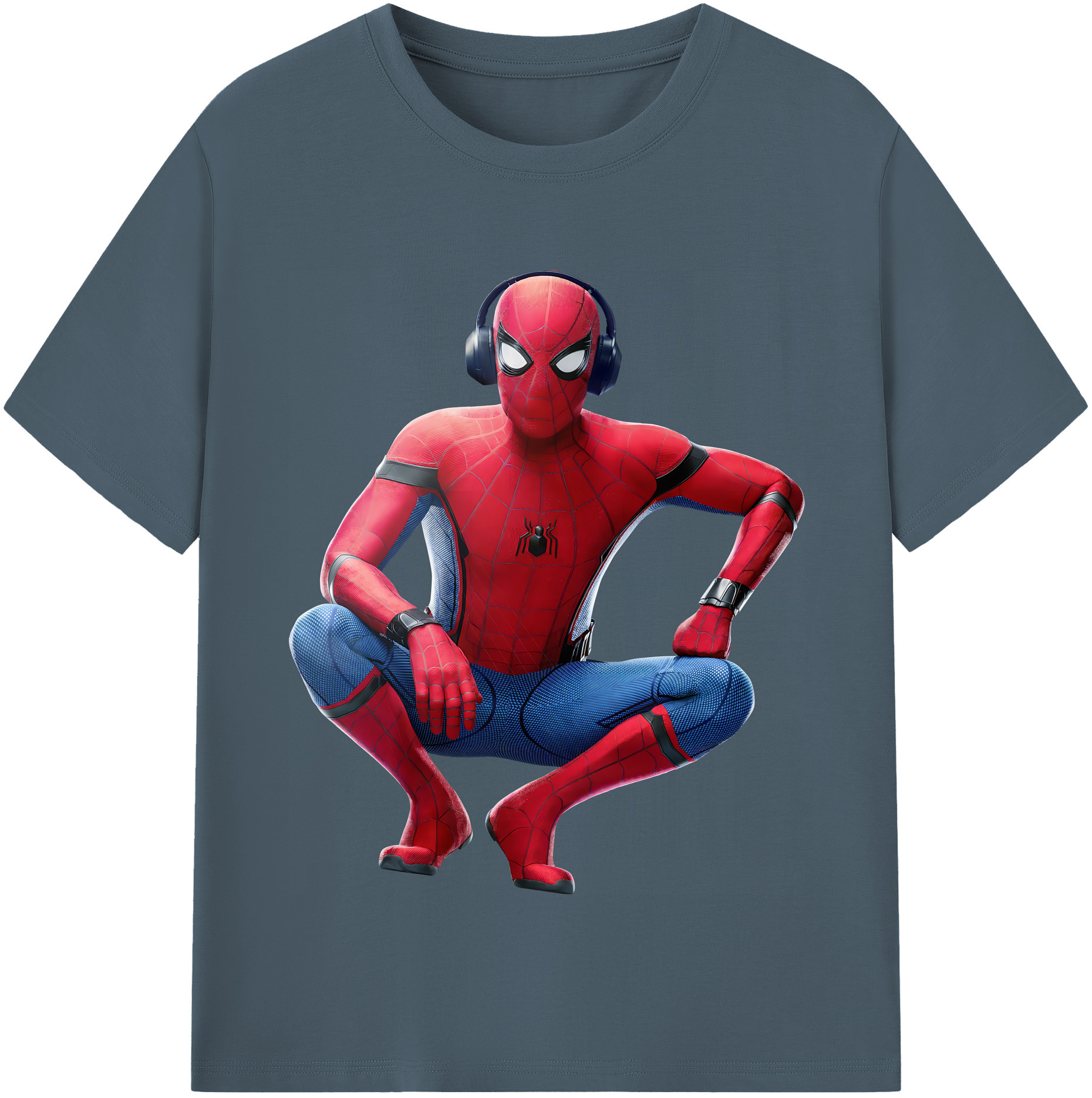 （画像用） Spider Man スパイダーマン 綿100％半袖Tシャツ（フロントプリント）